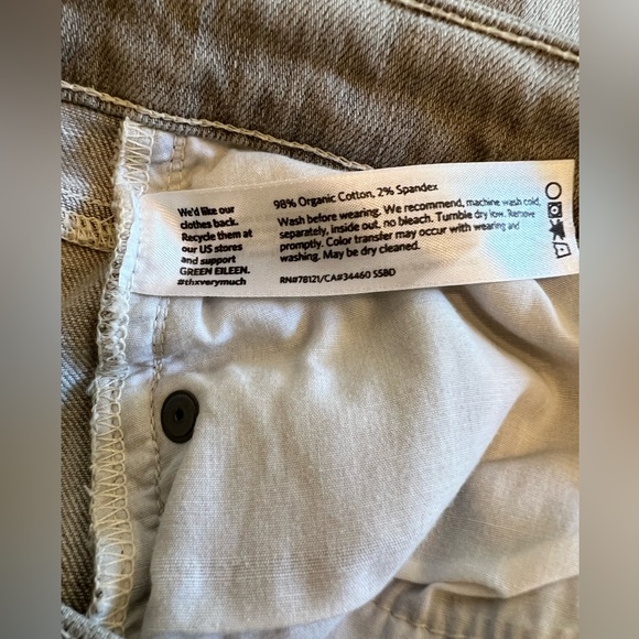 Eileen Fisher Gray Grey Stonewashed Denim Straight Leg Jeans Women’s Size 8 - Picture 8 of 11